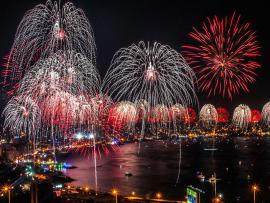 2022 Fireworks HD Frame Backgrounds