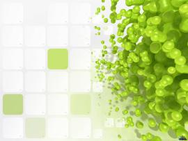 3d Green Bubbles Backgrounds