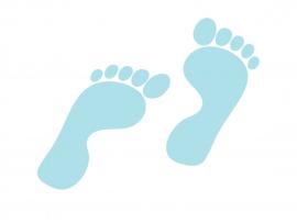 Baby Footprints Clip Art Backgrounds