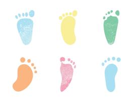 Baby Footprints Template Backgrounds