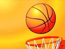 Basketball Hoop Sport  Orange Sports Yellow  PPT   Slides Backgrounds