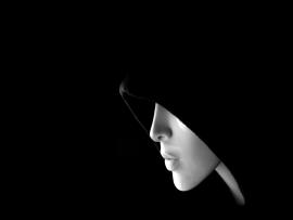 Black Mysterious Female Face Art Backgrounds