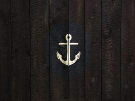 Black Nautical Anchor Presentation Backgrounds