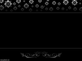 Black White Ornate Flowers Free PPT For Your PowerPoint   Backgrounds