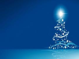 Blue Christmas Tree Slides Backgrounds
