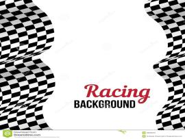 Checkered Flag With Racing Car Border European Avalanche   Presentation Backgrounds