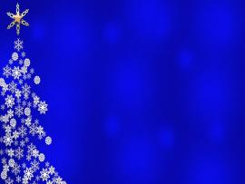 Christmas Tree Blue Presentation Backgrounds