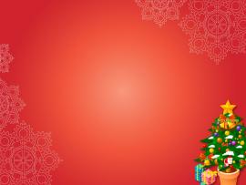 Christmas Xmas Gifts On Red PowerPoint  PPT   Clipart Backgrounds