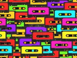 Colored Cassette Art Backgrounds
