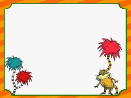Dr Seuss Writing Papers Border Backgrounds