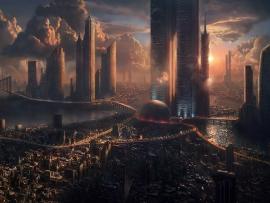 Futuristic Citys Graphic Backgrounds