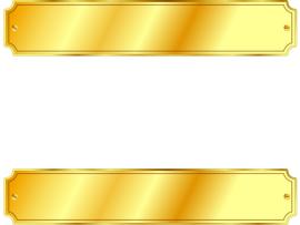 Gold Metal Sign PPT Template Backgrounds