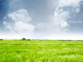 Green Farm Dreamy World Hd Backgrounds