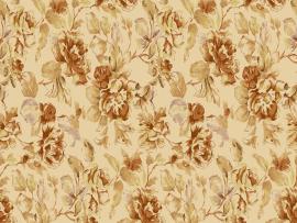 In Coffee Tones Vintage Floral Pattern Presentation Backgrounds