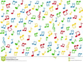 Lorful Music Notes White Lorful Music Notes   Wallpaper Backgrounds