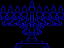 Menorahs Blue Image Photo Backgrounds