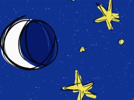 Moon Star Cartoon Backgrounds