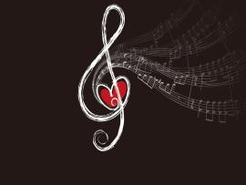 Music Notes Heart Art Hd Backgrounds