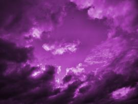Purple Sky Clouds Presentation Backgrounds