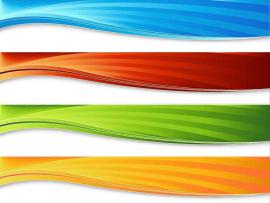 Red Blue Green Orange Banners Frame Backgrounds