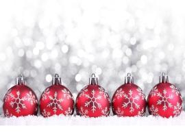 Red Christmas Ornaments Clipart Backgrounds