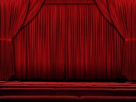 Red Stage For Presentations Template Backgrounds