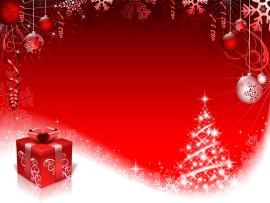 Red Style Christmas Slides Backgrounds