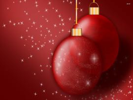 Simple Red Christmas Ornaments Quality Backgrounds