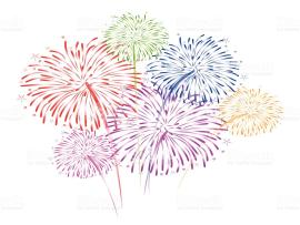 Stock Vector Fireworks Vector On White Quality Backgrounds