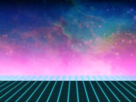 Style Retro Futuristic Neon Artwork Quality Backgrounds