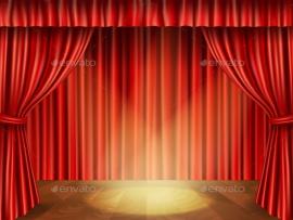 Theater Stage Decorative Presentation Backgrounds
