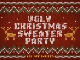 Ugly Christmas Sweater Party Graphic Backgrounds