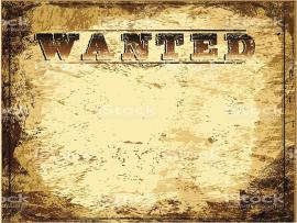 Vintage Wanted Poster Slides Backgrounds