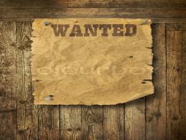 Wild West Wanted Poster On Old Wooden Wall Slides Backgrounds