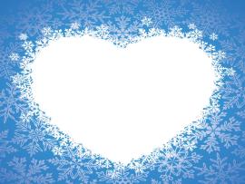 Winter Heart Blue Love Backgrounds