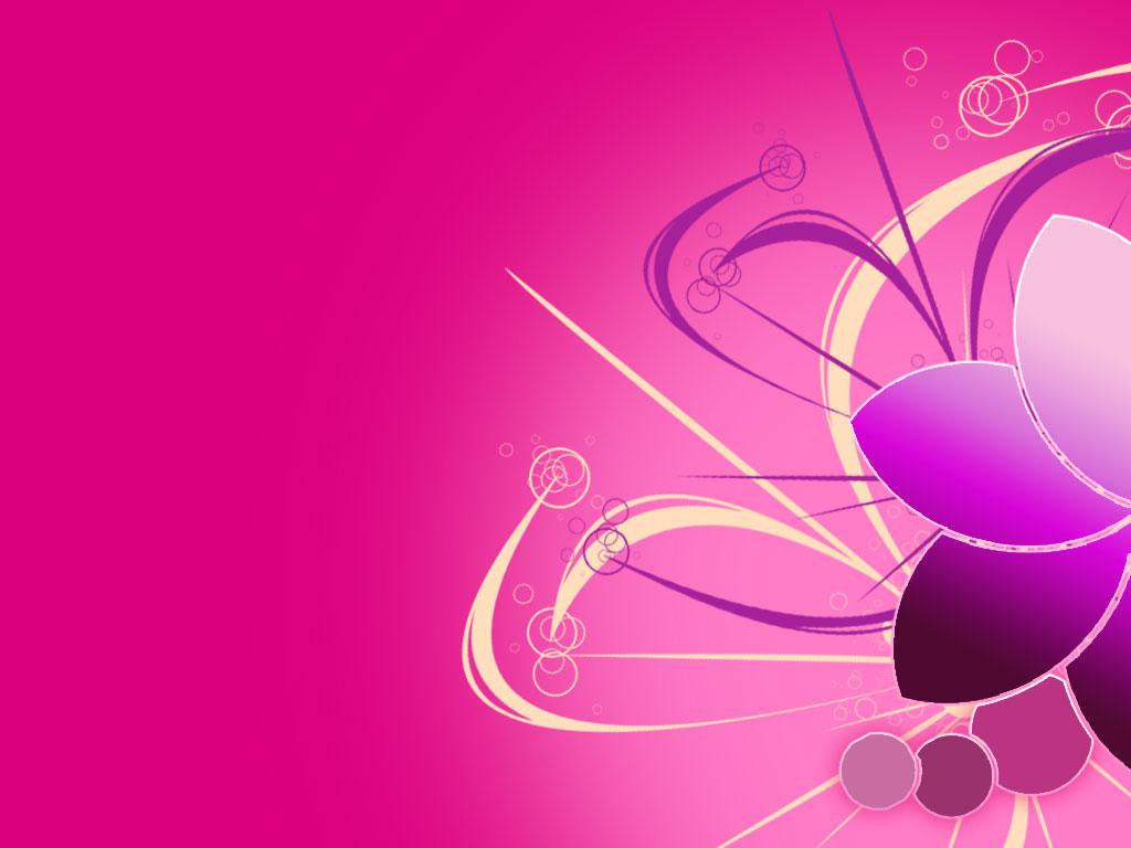 Beautiful Pink Flower Graphic PPT Backgrounds