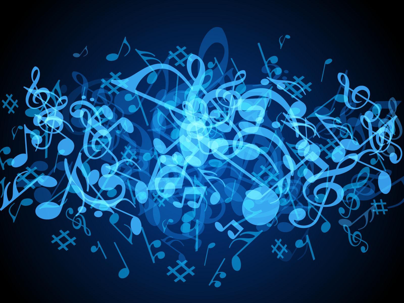Blue Music Notes Hd Images 3 HDs PPT Backgrounds