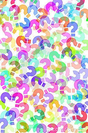 Rainbow question balloons PPT Backgrounds