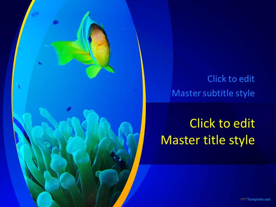 Sea Template  Sea Template Is A Nice Under Water   Template PPT Backgrounds