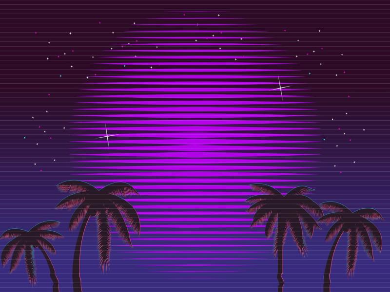 80s Retro Neon Gradient Backgrounds