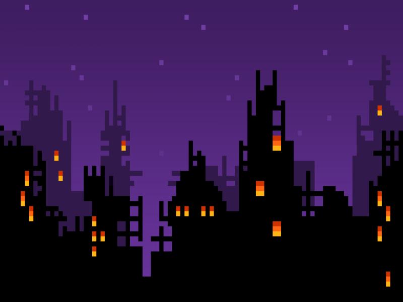 8bit Skyline Backgrounds