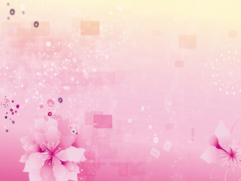 Abstract Pink Flowers Template Backgrounds For Powerpoint