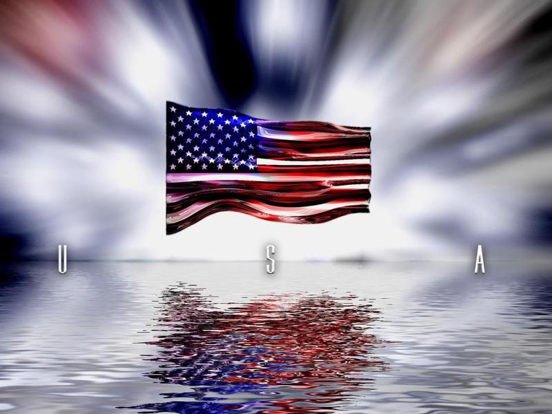 American Flag image PPT Backgrounds