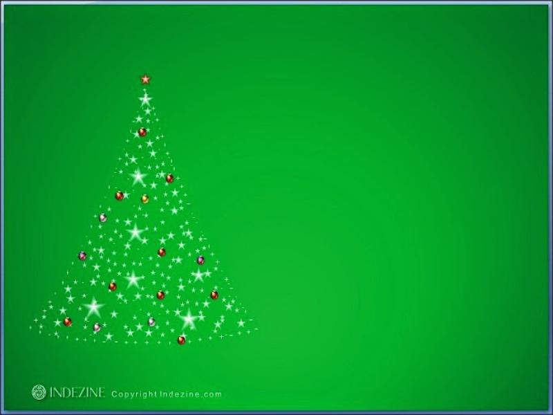 Animated Christmas Tree With Lights Flashing and Glowing Backgrounds