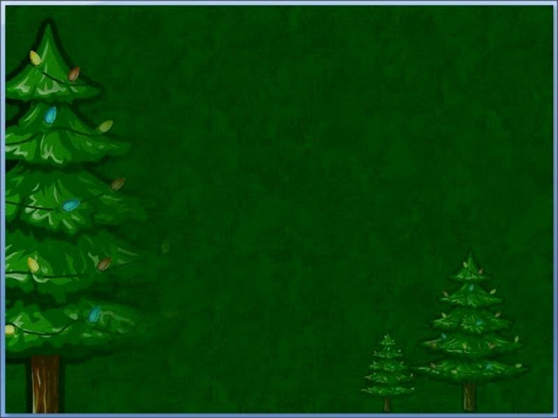 Animatedxmastree Simple Dark Green With Christmas Tree Slides Backgrounds