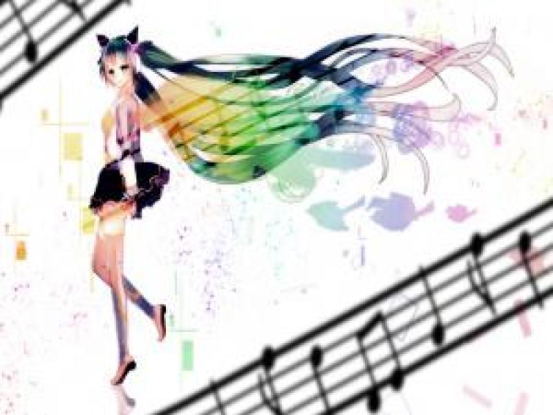 Anime Girl PPT Template For Presentation Clipart Backgrounds