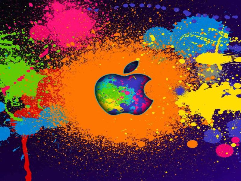 Apple Paint Splatter Backgrounds for Powerpoint Templates - PPT Backgrounds