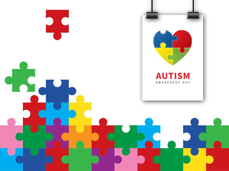 Autism Puzzle for Awareness Backgrounds