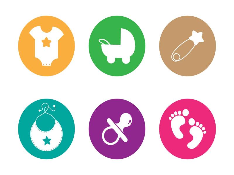 Baby Footprints Clip Art Backgrounds