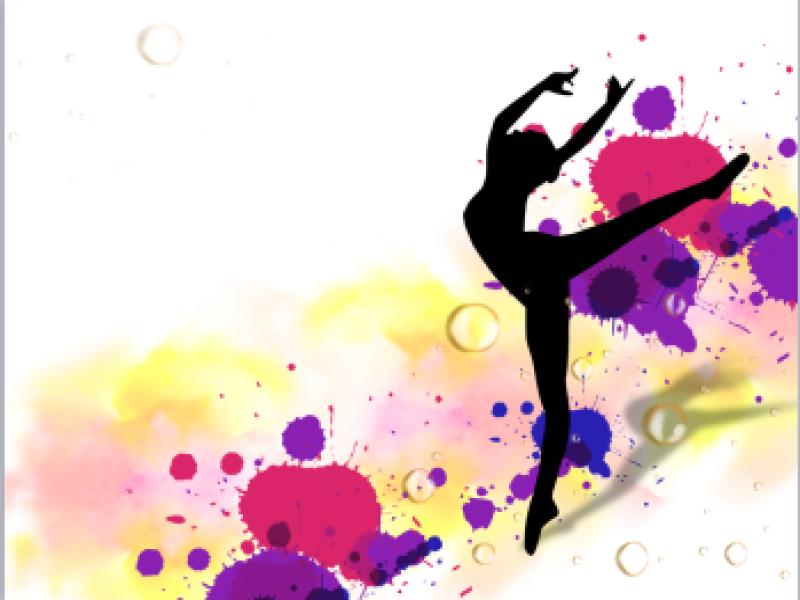 Background Dance PowerPoint Template Backgrounds